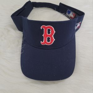 MLB Boston Red Sox Visor  OSFM NWOT Navy/Red